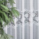 Demetria - rideau jacquard pr�t - � - poser � bas droit - 300x250 cm - blanc