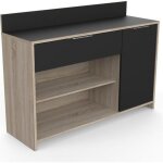Demeyere mike buffet de cuisine brun et noir 123 cm
