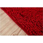 Demi - cercle tapis salle bain, doux absorbant chenille tapis de baignoire duveteux antid�rapante tapis ...