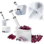 Dénoyauteur de cerises en plastique avec grand bac de récupération - pour une séparation rapide du noyau ... Dénoyauteur de cerises en plastique avec grand bac de récupération - pour une séparation rapide du noyau ...
