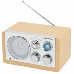 Denver - radio am / fm avec aux bois clair