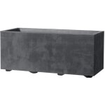 Deroma - jardiniere muret millennium r - anthracite - a r�serve d'eau - 59 cm
