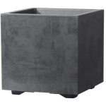 Deroma - pot de fleur cube millennium r - anthracite - a r�serve d'eau - 25 cm
