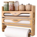 Derouleur film alimentaire avec porte essuie tout et �tag�re � �pices, distributeur papier aluminium ...