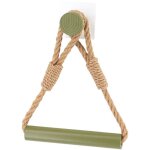 Derouleur papier wc corde et bambou sur sticker - naturel / vert olive - tendance