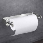 Dérouleur porte essuie tout murale 33cm argent support pour porte papier de cuisine en acier inox porte ... Dérouleur porte essuie tout murale 33cm argent support pour porte papier de cuisine en acier inox porte ...