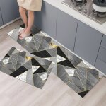 Tapis de cuisine antidrapants, lot de 2 absorbent l'eau et l'huile - tapis de cuisine - tapis tanche ...