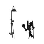 Silla lgant colonne de douche retro avec mitigeur rglable en hauteur systme de douche, noir