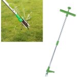 D�sherbeur debout, extracteur de mauvaises herbes portable avec 3 griffes � long manche tueur de racines ...