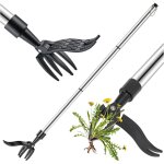 D�sherbeur � main outils, outil manuel de d�sherbage outil de d�sherbage � long manche avec 4 griffes ...