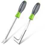 Desherbeur manuel 2 pices, couteau dsherbeur, dsherbeur manuel en acier inoxydable avec poigne plastique, ...