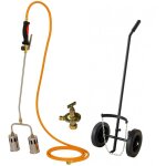 Désherbeur thermique pro 2 bruleurs ø 60 mm turbo tuyau 5m détendeur gaz 4. 0 bar allume gaz chariot ... Désherbeur thermique pro 2 bruleurs ø 60 mm turbo tuyau 5m détendeur gaz 4. 0 bar allume gaz chariot ...