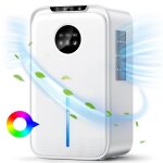 D�shumidificateur d air avec tuyau drain 2500ml, deshumidificateurs electrique silencieux 24h sommeil ...
