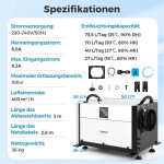 Deshumidificateur industriel 735 ljour 3 modes minuterie 24 h
