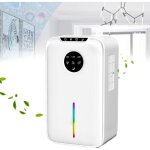 Dshumidificateur intelligent, scheur d'air 2500 ml, lumire ambiante  sept couleurs, absorbeur d'humidit ...