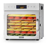 Deshydrateur alimentaire, 8 plateaux en acier inox, sechoir electrique aliments 400 w, temperature reglable, ...