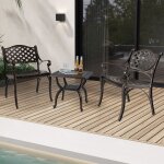 Design in - 2 chaises fonte aluminium salle à manger accoudoirs sièges incurvés bistrot métal bronze ... Design in - 2 chaises fonte aluminium salle à manger accoudoirs sièges incurvés bistrot métal bronze ...