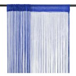 2 pcs rideau en fils?rideau d'intimit� 100 x 250 cm bleu cfw13933