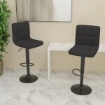 Lot de 2 tabourets de bar?chaise de bar?tabouret haut noir tissu cfw92721 Lot de 2 tabourets de bar?chaise de bar?tabouret haut noir tissu cfw92721