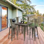 Lot de 4 chaises hautes vintage en m�tal 76 cm chaises de bar avec dossier haut noir cw60450