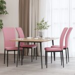 Design in - lot de 4 chaises � manger, chaise de salle � manger rose velours cfw15069