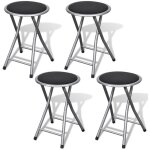 Design in - lot de 4 tabourets de bar, chaise de bar, tabouret haut pliables similicuir cfw94814