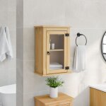 Armoire murale de salle de bain?meuble de salle de bain corona bois de pin massif cfw20563