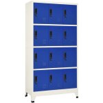 Design in - armoire de rangement, armoire � casiers gris et bleu 90x45x180 cm acier cfw17369