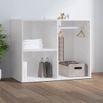 Armoire de rangement, armoire de dressing blanc brillant 80x40x65cm bois d'ing�nierie cfw16985