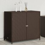 Design in - armoire de rangement, armoire de rangement de jardin marron 83x45x76cm r�sine tress�e cfw79146 ...