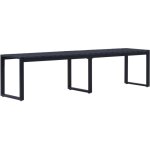 Design in - banc de jardin, banquette de jardin 180 cm panneau ps noir cfw24389
