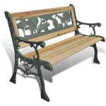 Design in - banc de jardin, banquette de jardin pour enfants 84 cm bois cfw85893