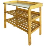 Design in - banc à jardinière, banquette avec 2 étagères bois massif d'acacia et zinc cfw30152 Design in - banc à jardinière, banquette avec 2 étagères bois massif d'acacia et zinc cfw30152