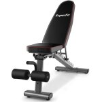 Design in - banc de musculation rglable banc de fitness robuste 300 k, 2 roues de transport banc d'entraneme ...