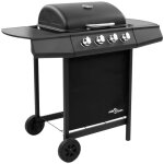 Design in - barbecue gril � gaz avec 4 br�leurs noir cfw58310