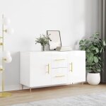 Design in - buffet, bahut, meuble de rangement blanc brillant 100x36x60 cm bois d'ing�nierie cfw504780 ...