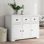 Design in - buffet, bahut, meuble de rangement bodo blanc 115, 5x44x80 cm bois massif de pin cfw831314 ...