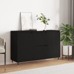 Design in - buffet, bahut, meuble de rangement noir 104x35x70 cm bois d'ingnierie cfw391734