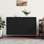 Design in - buffet, bahut, meuble de rangement noir 104x35x70 cm bois d'ingnierie cfw593562