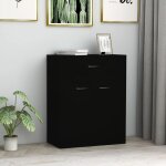 Design in - buffet, bahut, meuble de rangement noir 60x30x75 cm bois d'ing�nierie cfw487014