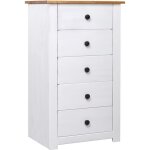 Buffet?meuble de rangement?bahut pour salon, salle � manger, cuisine blanc 46x40x89 cm pin gamme panama ...