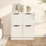 Buffet, meuble de rangement, bahut pour salon, salle � manger, cuisine blanc 60x30x70 cm bois d'ing�nierie ...