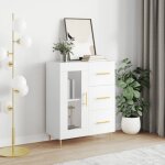 Buffet, meuble de rangement, bahut pour salon, salle à manger, cuisine blanc 69, 5x34x90 cm bois d'ingénierie ... Buffet, meuble de rangement, bahut pour salon, salle à manger, cuisine blanc 69, 5x34x90 cm bois d'ingénierie ...