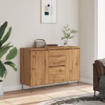 Buffet, meuble de rangement, bahut pour salon, salle � manger, cuisine ch�ne artisanal 104x35x70 cm bois ...