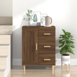 Buffet, meuble de rangement, bahut pour salon, salle  manger, cuisine chne marron 69, 5x34x90 cm bois ...