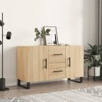 Buffet, meuble de rangement, bahut pour salon, salle � manger, cuisine ch�ne sonoma 100x36x60 cm bois ...