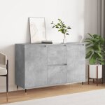 Buffet, meuble de rangement, bahut pour salon, salle à manger, cuisine gris béton 104x35x70 cm bois d'ingénier ... Buffet, meuble de rangement, bahut pour salon, salle à manger, cuisine gris béton 104x35x70 cm bois d'ingénier ...