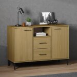 Buffet, meuble de rangement, bahut pour salon, salle  manger, cuisine avec pieds en mtal marron 113x40x77 ...