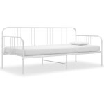 Design in - cadre de canap - lit lit simple lit banquette blanc mtal 90x200 cm cfw13027