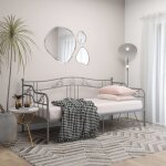 Design in - cadre de canapé - lit lit simple lit banquette gris métal 90x200 cm cfw39908 Design in - cadre de canapé - lit lit simple lit banquette gris métal 90x200 cm cfw39908